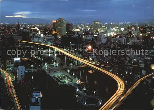 Osaka Fliegeraufnahme bei Nacht Kat. Osaka