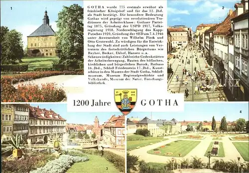 Gotha Thueringen Schloss Friedenstein Neumarkt Erfurter Strasse Orangerie Kat. Gotha