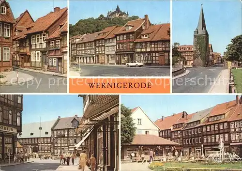 Wernigerode Harz Feudalmuseum Schloss Westerntorturm Hotel Gotisches Haus Nikolaiplatz Kat. Wernigerode
