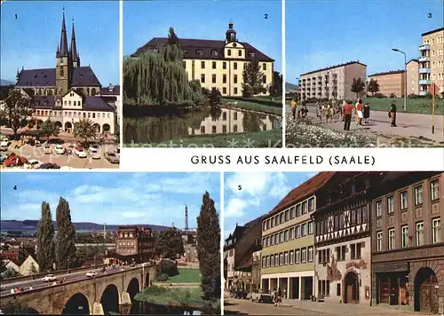 Saalfeld Saale Marktplatz Schloss Kulturpark Gorndorf Kat. Saalfeld