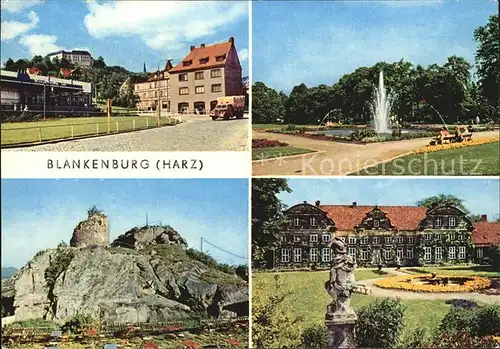 Blankenburg Harz Luehnertorplatz Burgruine Regenstein Kleines Schloss Kat. Blankenburg