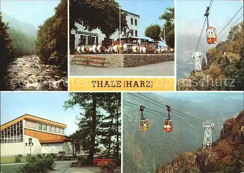 Thale Harz Bodetal Hexentanzplatz Bergstation Seilbahn Kat. Thale