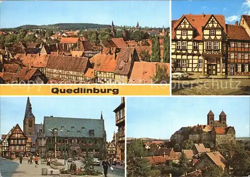 Quedlinburg Klopstockhaus Blick vom Muenzenberg Kat. Quedlinburg