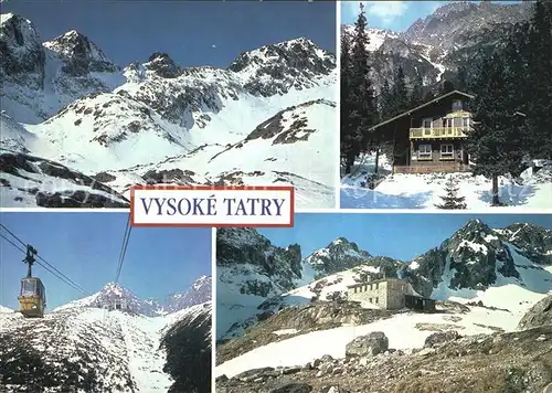 Vysoke Tatry Seilbahn Berghaeuser Kat. Slowakische Republik