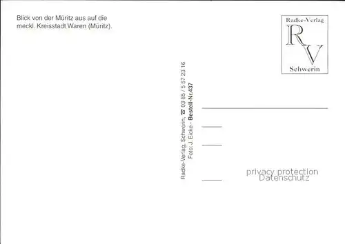 Waren Mueritz Fliegeraufnahme Kat. Waren Mueritz