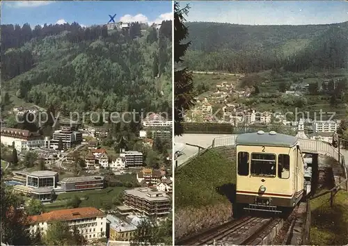 Wildbad Schwarzwald Sommerberghotel Bergbahn zum Sommerberg Kat. Bad Wildbad