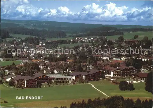 Bad Endorf Panorama mit Chiemgauer Bergen Kat. Bad Endorf