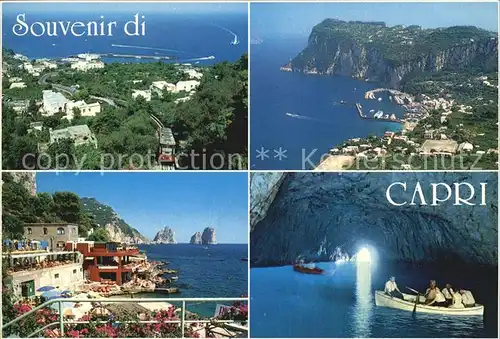 Capri Fliegeraufnahme Bergbahn Grotte  Kat. Golfo di Napoli