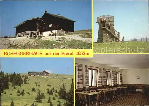 Ratten Roseggerhaus  Speiseraum Gesamtansicht Aussichtturm / Ratten /Oststeiermark