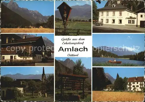 Amlach Bauernhof Hotel Amlacher Hof Tristacher Badesee Wegekreuz zum See  Kat. Amlach Lienz