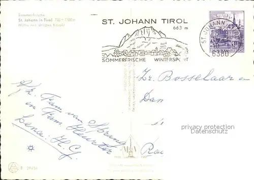 St Johann Tirol Motiv mit Wildem Kaiser Kat. St. Johann in Tirol