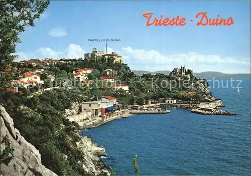 Trieste Schloss mit kleinem Hafen Kat. Trieste