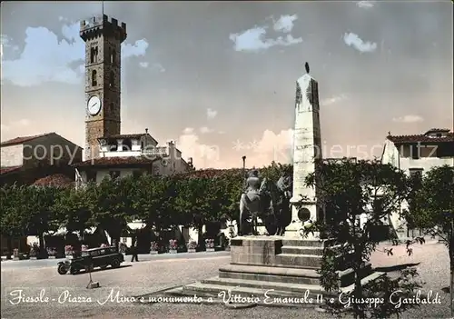 Fiesole Mino Platz und Denkmal von Vittorio und Giuseppe Garibaldi Kat. Fiesole