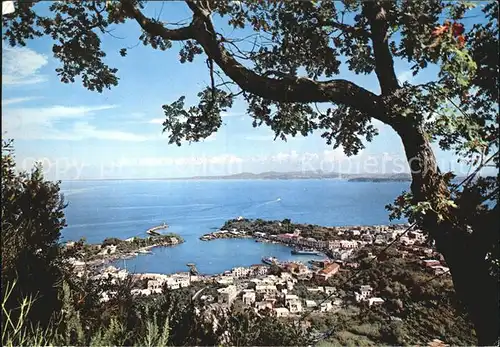 Isola d Ischia Panorama mit dem Hafen Kat. Golfo di Napoli