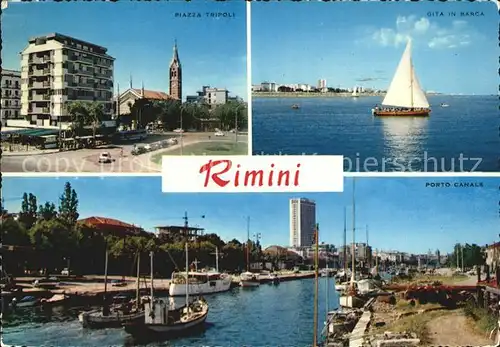 Rimini Piazza Tripoli Gita in Barca Porto Canale Kat. Rimini