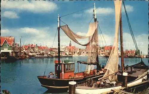 Volendam Hafen Fischerboote Kat. Niederlande