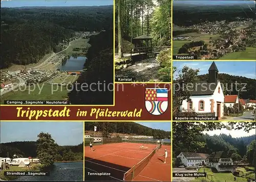 Trippstadt Pfaelzerwald Camping Saegmuehle Neuhofertal Kapelle Strandbad Kat. Trippstadt