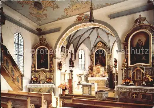 Oberstdorf Pfarrkirche Sankt Barbara Tiefenbach Kat. Oberstdorf