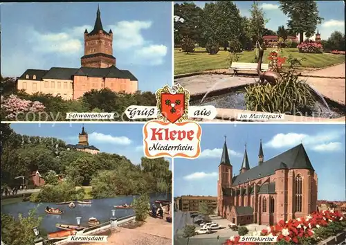 Kleve Schwanenburg Moritzpark Kermisdahl Stiftskirche Kat. Kleve