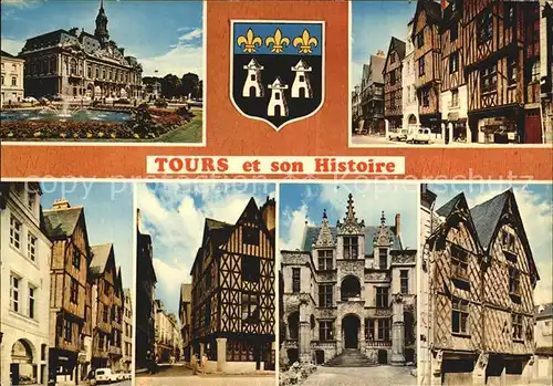 Tours Indre et Loire Fachwerkhaeuser Rathaus  Kat. Tours