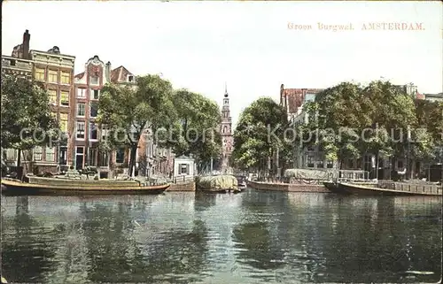 Amsterdam Niederlande Groen Burgwal Kat. Amsterdam