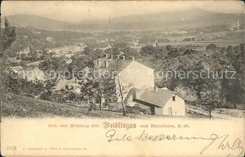 Weidlingau Blick vom Muehlberg nach Mariabrunn Kat. Oesterreich