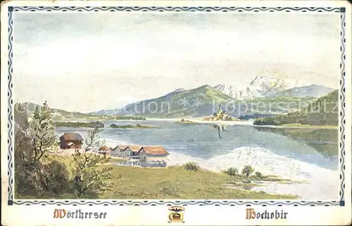 Woerthersee Panorama Kuenstlerkarte Verein Suedmark Kat. Oesterreich