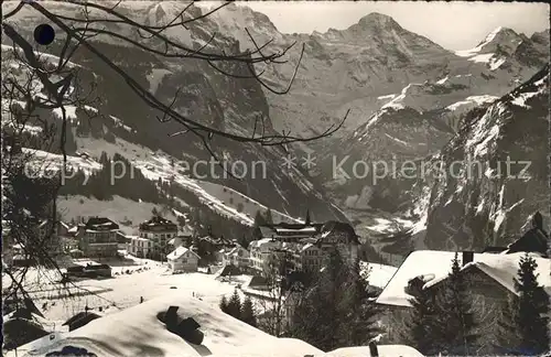 Wengen BE Teilansicht Wintersportort Berner Alpen Kat. Wengen