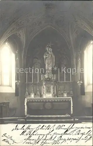 Luzern LU Inneres der Kirche Altar Heiligenfigur Kat. Luzern