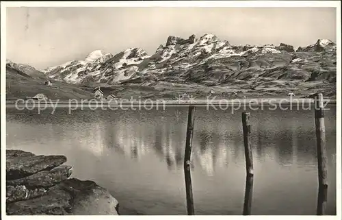 Frutt Melchsee mit Titlis und Wendenstoecken Urner Alpen Kat. Melchsee Frutt