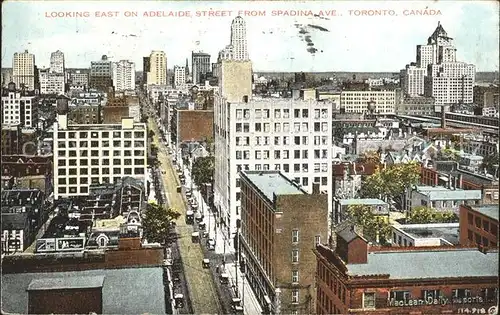 Toronto Canada Adelaide Street view from Spadina Avenue Skyscraper Kat. Ontario