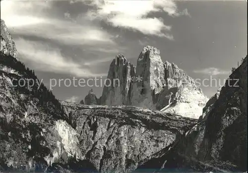 Tre Cime Di Lavaredo Drei Zinnen Dolomiten Kat. Italien