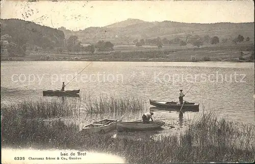 Lac de Bret Uferpartie Angler Kat. Puidoux