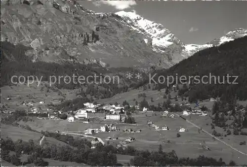 Leukerbad Panorama mit Balmhorn Gitzifurgge Ferdenrothorn Kat. Loeche les Bains