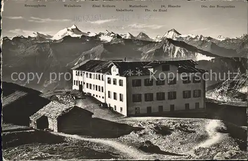 Leukerbad Berghotel Wildstrubel Gemmipass Panorama Walliser Alpen Kat. Loeche les Bains