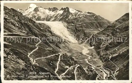 Gletsch Grimsel Furkastrasse Rhonegletscher Kat. Rhone