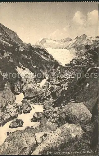 Glacier du Rhone Rhonegletscher et Source du Rhone Kat. Rhone