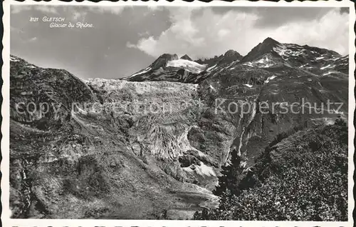Gletsch Glacier du Rhone Rhonegletscher Kat. Rhone
