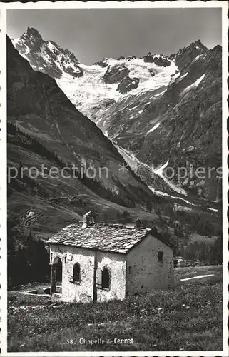 Val Ferret Chapelle Glacier Kapelle Gletscher / Martigny /Bz. Martigny