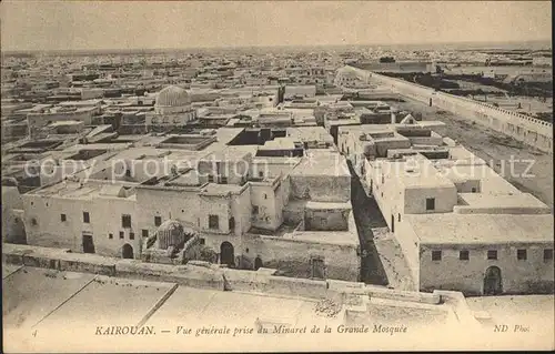 Kairouan Qairawan Vue generale prise du Minaret de la Grande Mosquee Kat. Tunesien