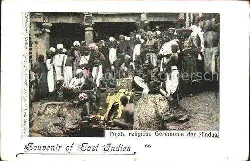 Indien Pujah religioese Ceremonie der Hindus Kat. Indien