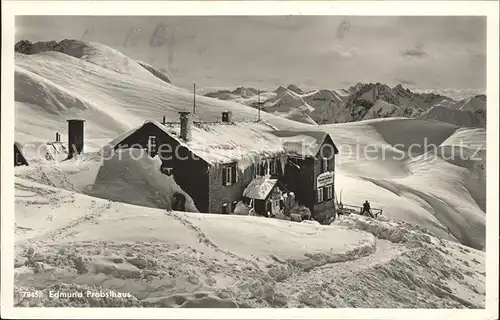 Edmund Probst Haus Berghuette am Nebelhorn Alpenpanorama Kat. Oberstdorf