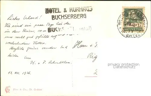 Buchs SG Hotel Kurhaus Buchserberg / Buchs /Bz. Werdenberg