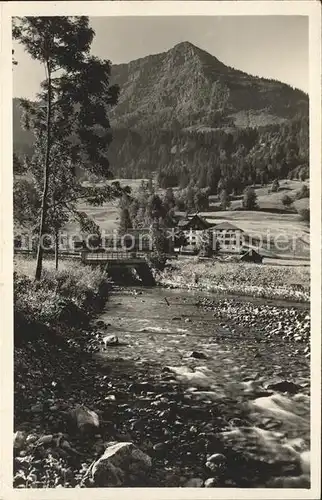 Rietbad mit Stockberg Uferpartie am Fluss Kat. Nesslau