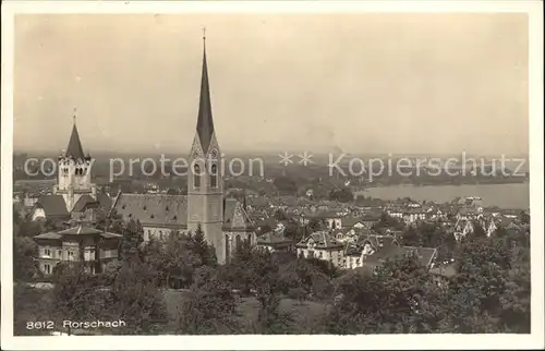 Rorschach Bodensee Stadtbild mit Kirche Kat. Rorschach