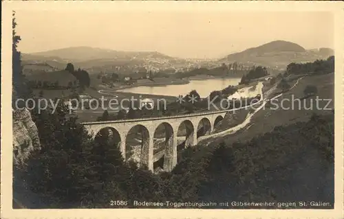 St Gallen SG Bodensee Toggenburgbahn Eisenbahnbruecke Guebsenweiher Kat. St Gallen