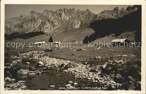 Rietbad Bernhalde Alpen Echter Photo Handdruck Kat. Nesslau
