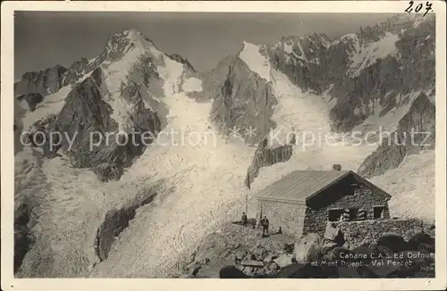 Val Ferret Cabane CAS Ed Dufout Mont Dolon Mont Blanc Massiv / Martigny /Bz. Martigny