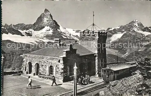 Zermatt VS Gornergrat Station Matterhorn Walliser Alpen Kat. Zermatt