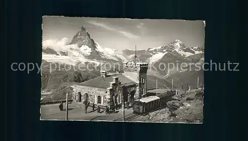 Zermatt VS Gornergrat Station Matterhorn Walliser Alpen Kat. Zermatt